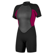O'Neill Womens Reactor-2 3/2mm Back Zip SAMPLE Shorty 2026 - Black / Punk Pink