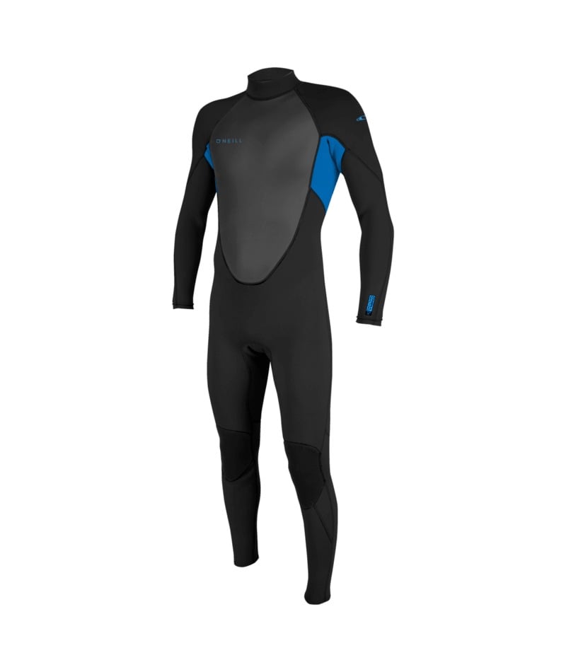 O'Neill Youth Reactor-2 3/2mm Back Zip Summer Wetsuit in Black / Tide Pool