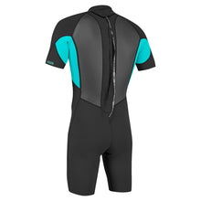 O'Neill Youth Reactor-2 2mm Back Zip Shorty 2026 - Black / Light Aqua