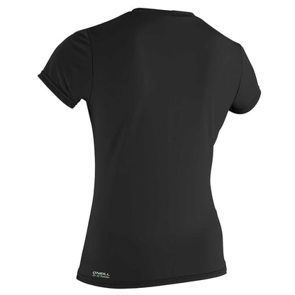 O'Neill Womens Basic UPF 30+ S/S Sun Shirt - Black - SAMPLE - Small