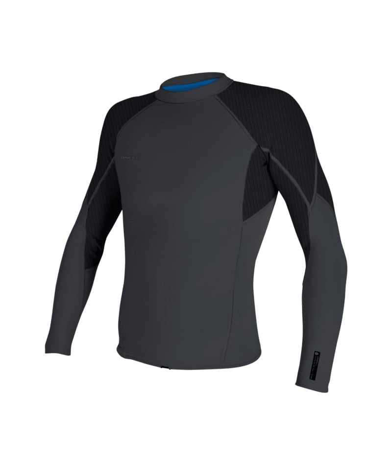 O'Neill Hyperfreak 1.5mm L/S Top (Medium) SAMPLE in Tempered Steel/Graphite