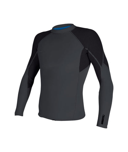 O'Neill Hyperfreak 1.5mm L/S Top (Medium) SAMPLE in Tempered Steel/Graphite