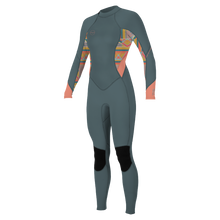 O'Neill Bahia 3/2mm Womens Back Zip Summer Wetsuit - Shade/Arta Geo/ Burnt Coral
