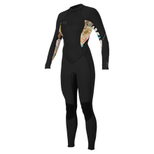 O'Neill Bahia 3/2mm Womens Back Zip Summer Wetsuit - Black / Mikah Floral