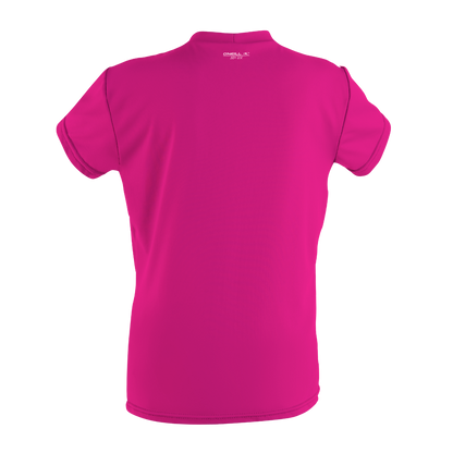 O'Neill O'Zone Toddler Girls Short Sleeve UV Sun Shirt - Berry