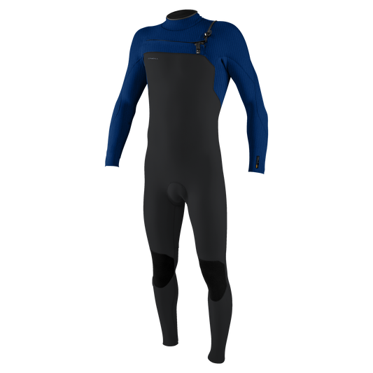 O'Neill Hyperfreak 3/2+mm Mens Chest Zip Wetsuit - Tempered Steel/Twilight Blue