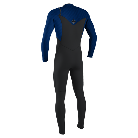 O'Neill Hyperfreak 3/2+mm Mens Chest Zip Wetsuit - Tempered Steel/Twilight Blue