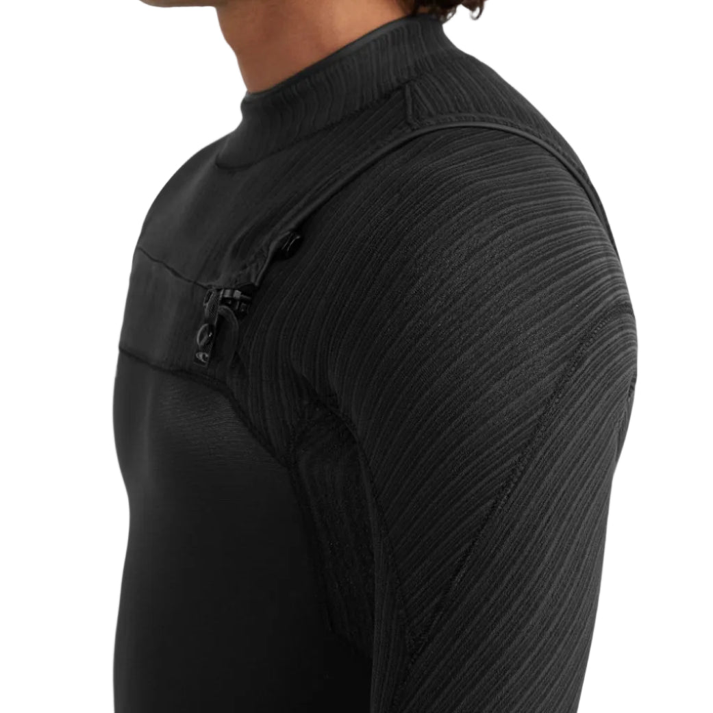 O'Neill Hyperfreak 4/3+mm Men's Chest Zip Wetsuit 2026 - Black