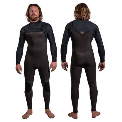 O'Neill Hyperfreak 4/3+mm Chest Zip Men's Wetsuit 2025 - Raven/Black