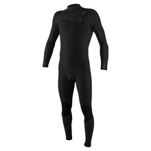 O'Neill Hyperfreak 5/4+mm Chest Zip Winter Wetsuit in Black/Tempered Steel