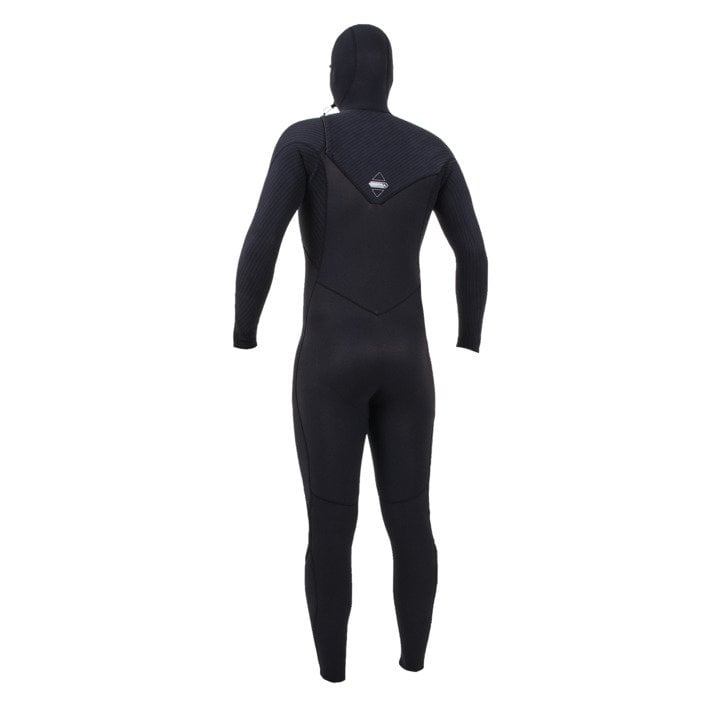 O'Neill Hyperfreak 4/3+mm Men's Hooded Chest Zip Wetsuit 2025 - Black