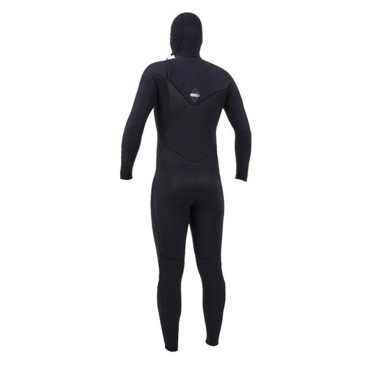 O'Neill Hyperfreak 5/4+mm Men's Hooded Chest Zip Wetsuit 2026 - Black