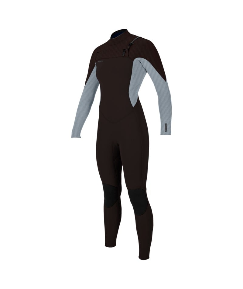 O'Neill Womens Hyperfreak 4/3+mm Chest Zip Wetsuit in Arabica / Tradewinds