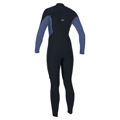 O'Neill Hyperfreak 4/3+mm Women's Chest Zip Wetsuit 2025 - Carbon / Lilly
