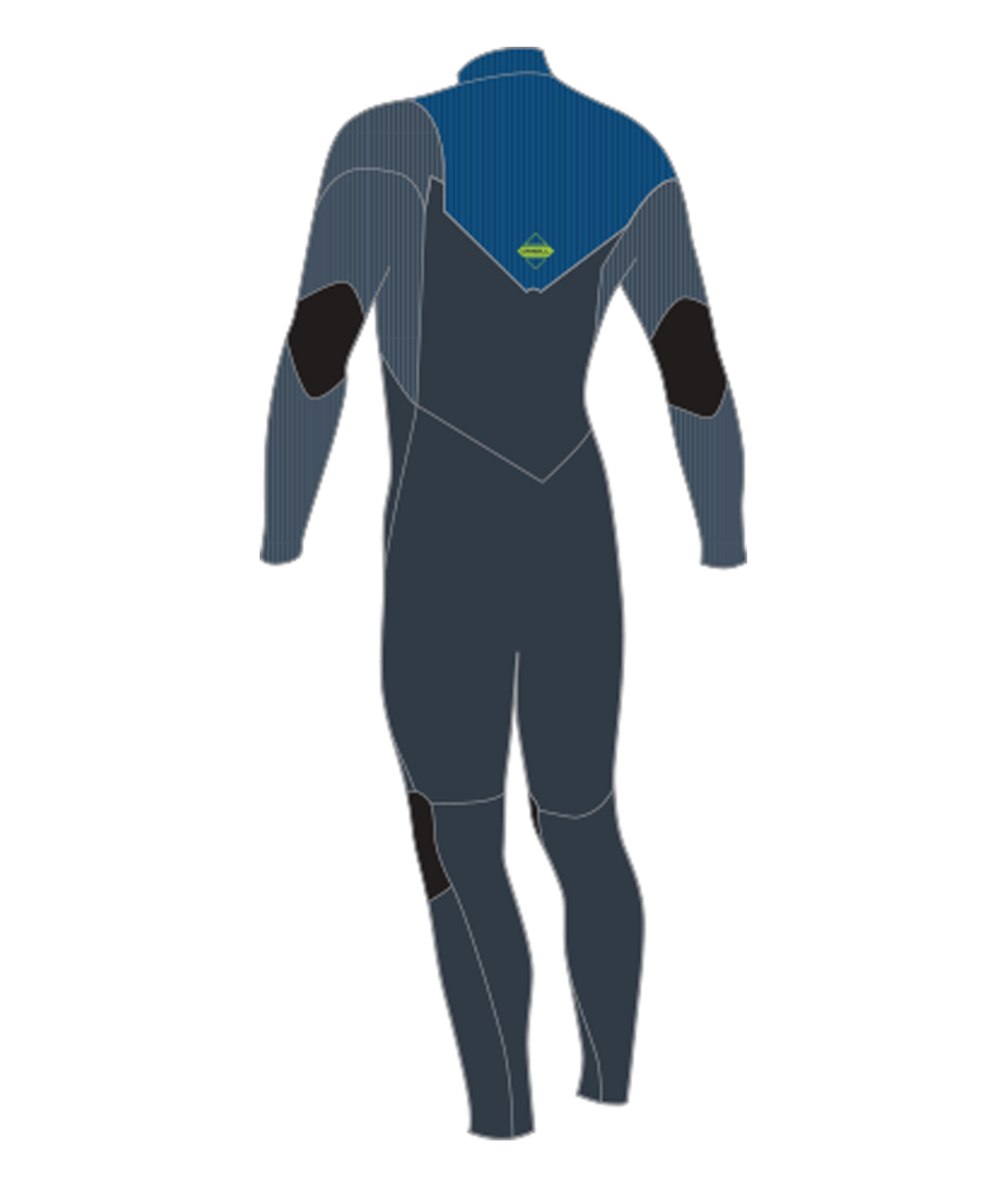 O'Neill Hyperfreak 4/3+mm Youth Chest Zip Wetsuit 2025 - Dark Orion / Deep Sea / Copenblue