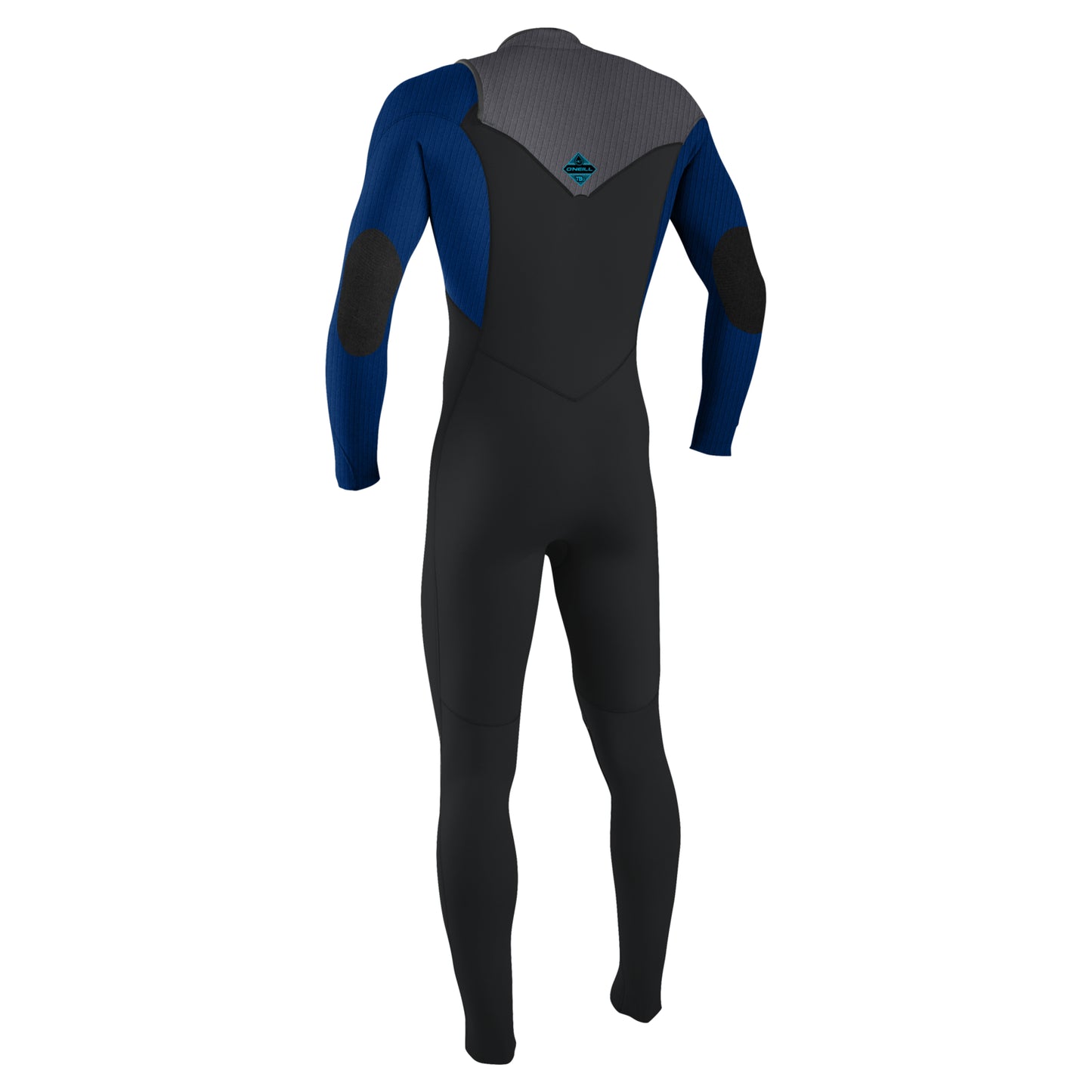 O'Neill Youth Hyperfreak 4/3+mm Chest Zip Wetsuit - Tempered Steel / Twilight Blue / Smoke