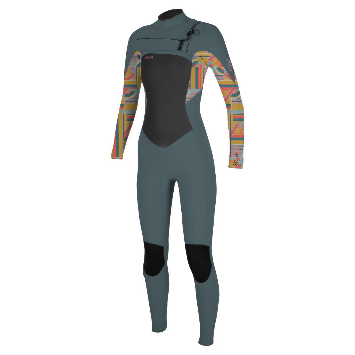 O'Neill Epic 4/3mm Chest Zip Womens Wetsuit - Shade/Arta Geo