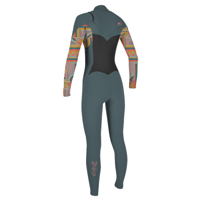 O'Neill Epic 4/3mm Chest Zip Women's Wetsuit 2025 - Shade/Arta Geo