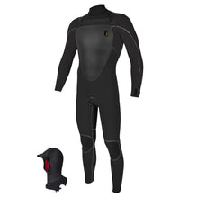 O'Neill Mutant Legend 5/4mm Hooded Winter Wetsuit in Black / Tempered Steel