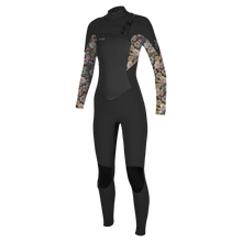 O'Neill Epic 5/4mm Girls Chest Zip Wetsuit  - Black/Twiggy - Front