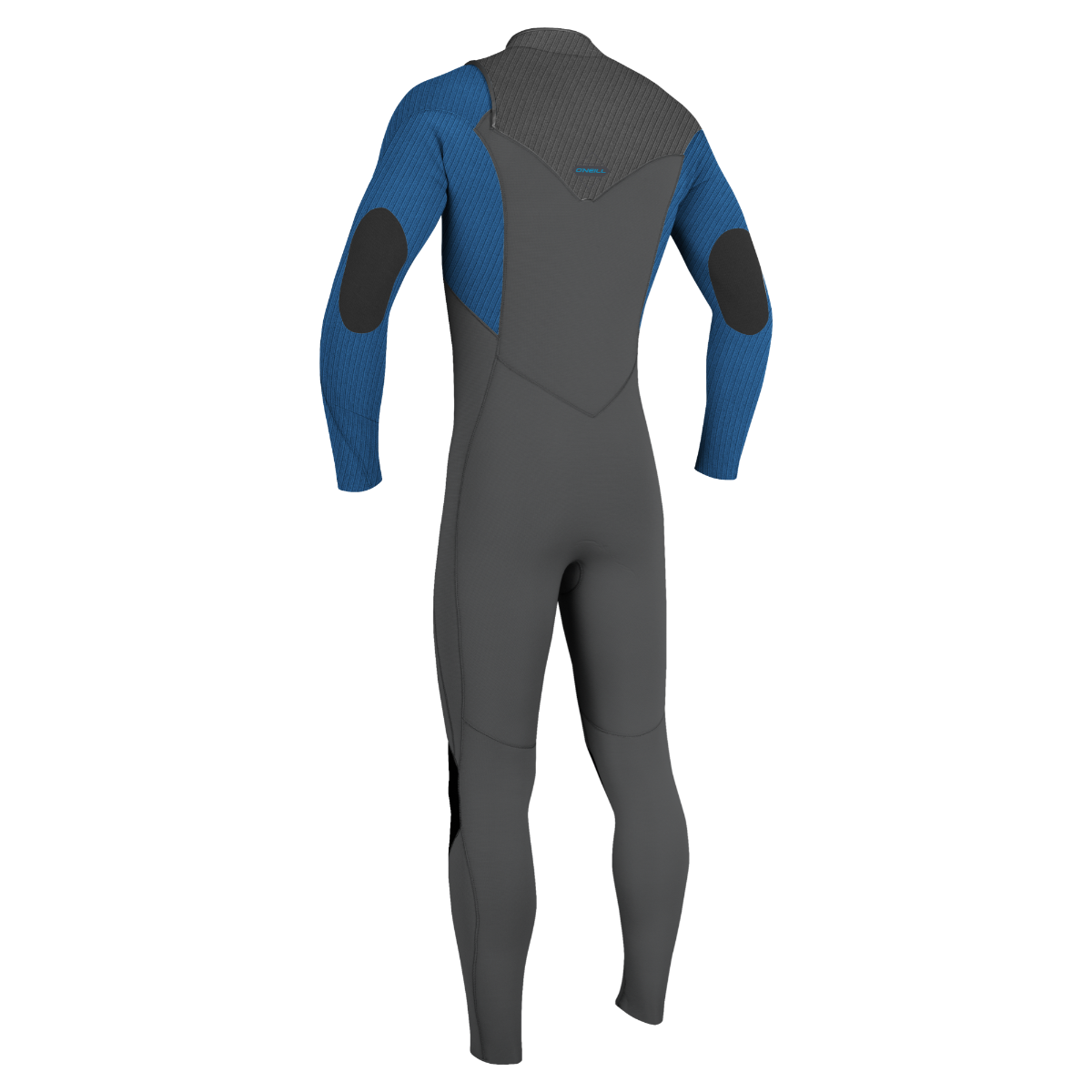 O'Neill Hyperfreak 5/4mm Youth Chest Zip Wetsuit - Smoke/Bali Blue - Back