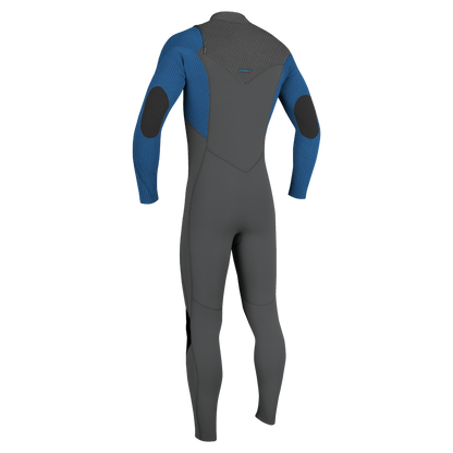 O'Neill Hyperfreak 5/4mm Youth Chest Zip Wetsuit - Smoke/Bali Blue - Back