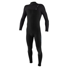 O'Neill Youth Hyperfreak 5/4+mm Chest Zip Winter Wetsuit in Black / Tempered Steel