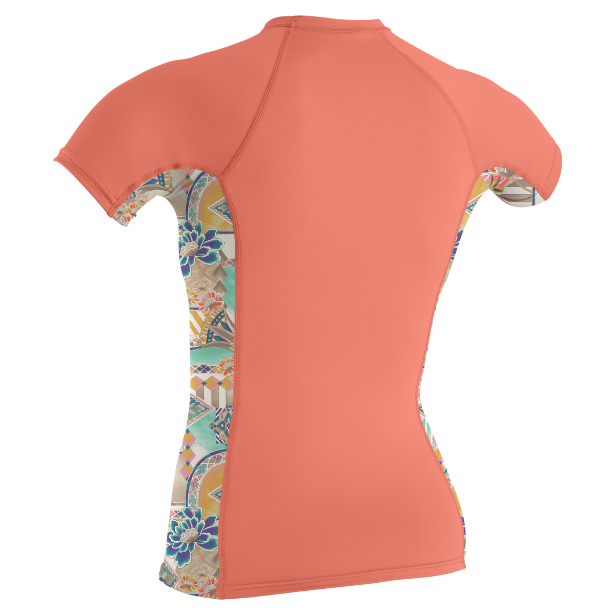 O'Neill Women's Side Print S/S Rash Guard - Nectar/Zephora