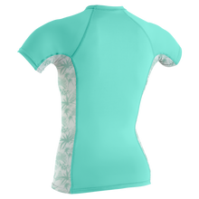O'Neill Women's Side Print S/S Rash Guard - Opal/Mirage Tropical