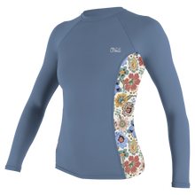 O'Neill Side Print Womens Long Sleeve Rash Vest  - Infinity/Talitha