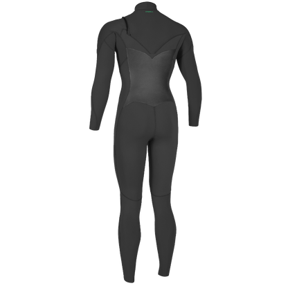 O'Neil Ninja 4/3mm Womens Chest Zip Wetsuit - Black - Back