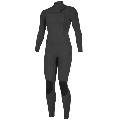 O'Neil Ninja 5/4mm Womens Chest Zip Winter Wetsuit - Black - front