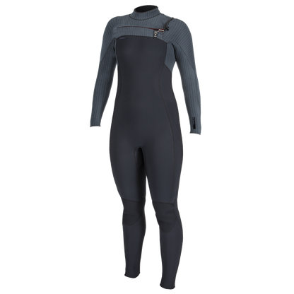 O'Neill Blueprint 4/3+mm Womens Chest Zip Wetsuit - Black/Shade - Front
