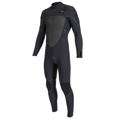 O'Neill Psycho Tech 4/3+mm Mens Chest Zip Wetsuit - Black - Front