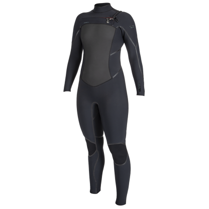 O'Neill Psycho Tech 4/3+mm Womens Chest Zip Wetsuit - Black  - Front