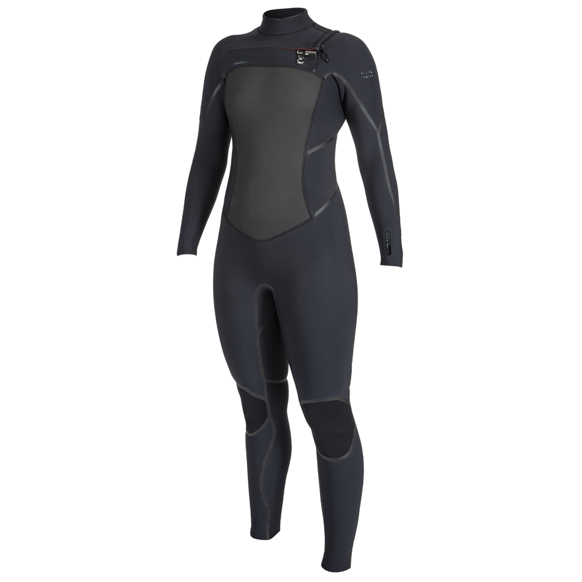 O'Neill Psycho Tech 5/4+mm Womens Chest Zip Wetsuit - Black - Front
