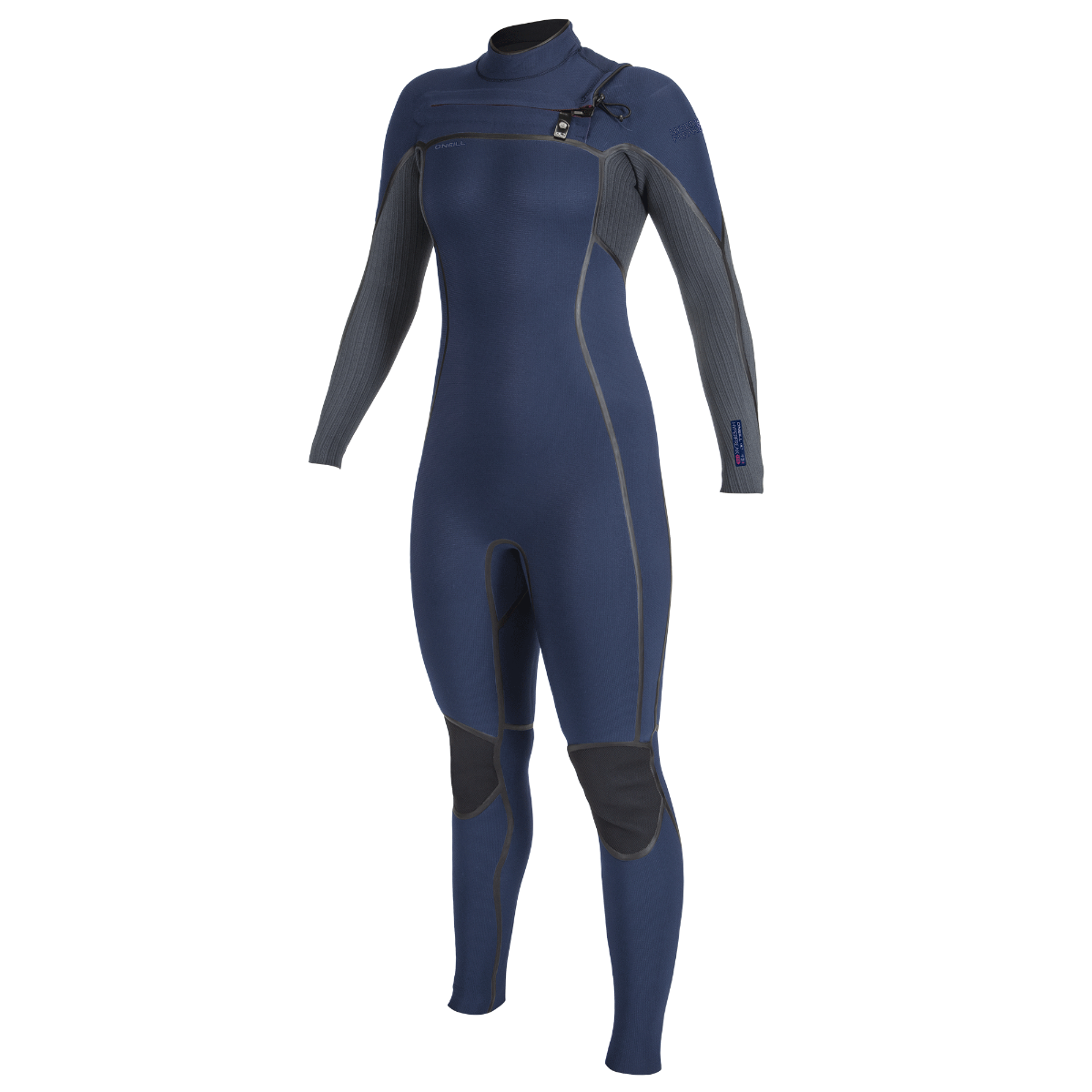 O'Neill Hyperfreak Fire 4/3+mm Chest Zip Wetsuit - Navy/Shade - Back