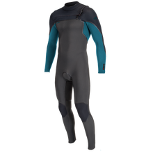 O'Neill Hyperfreak Fire 5/4+mm Youth Chest Zip Wetsuit - Midnight/Tidal Blue - Front