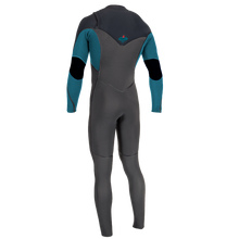 O'Neill Hyperfreak Fire 5/4+mm Youth Chest Zip Wetsuit - Midnight/Tidal Blue - Back