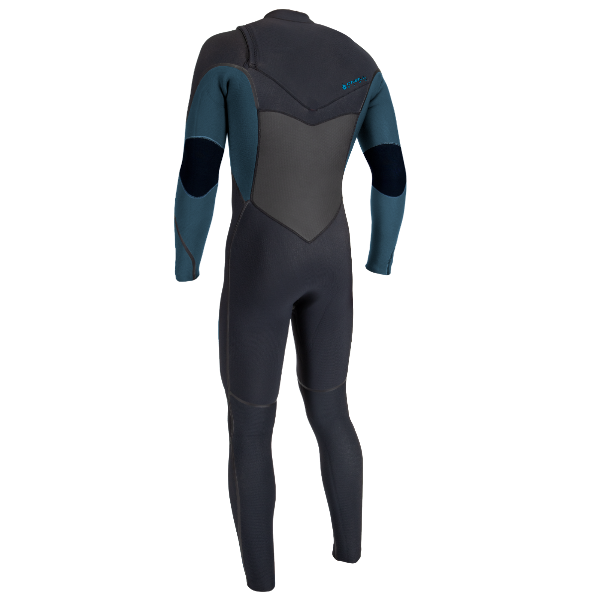 O'Neill Psycho Tech 5/4+mm Youth Chest Zip Wetsuit - Black/Cadet Blue - Back
