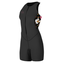 O'Neill Bahia 1/5mm Womens Front Zip Shortie Wetsuit - Black/Bluemchen
