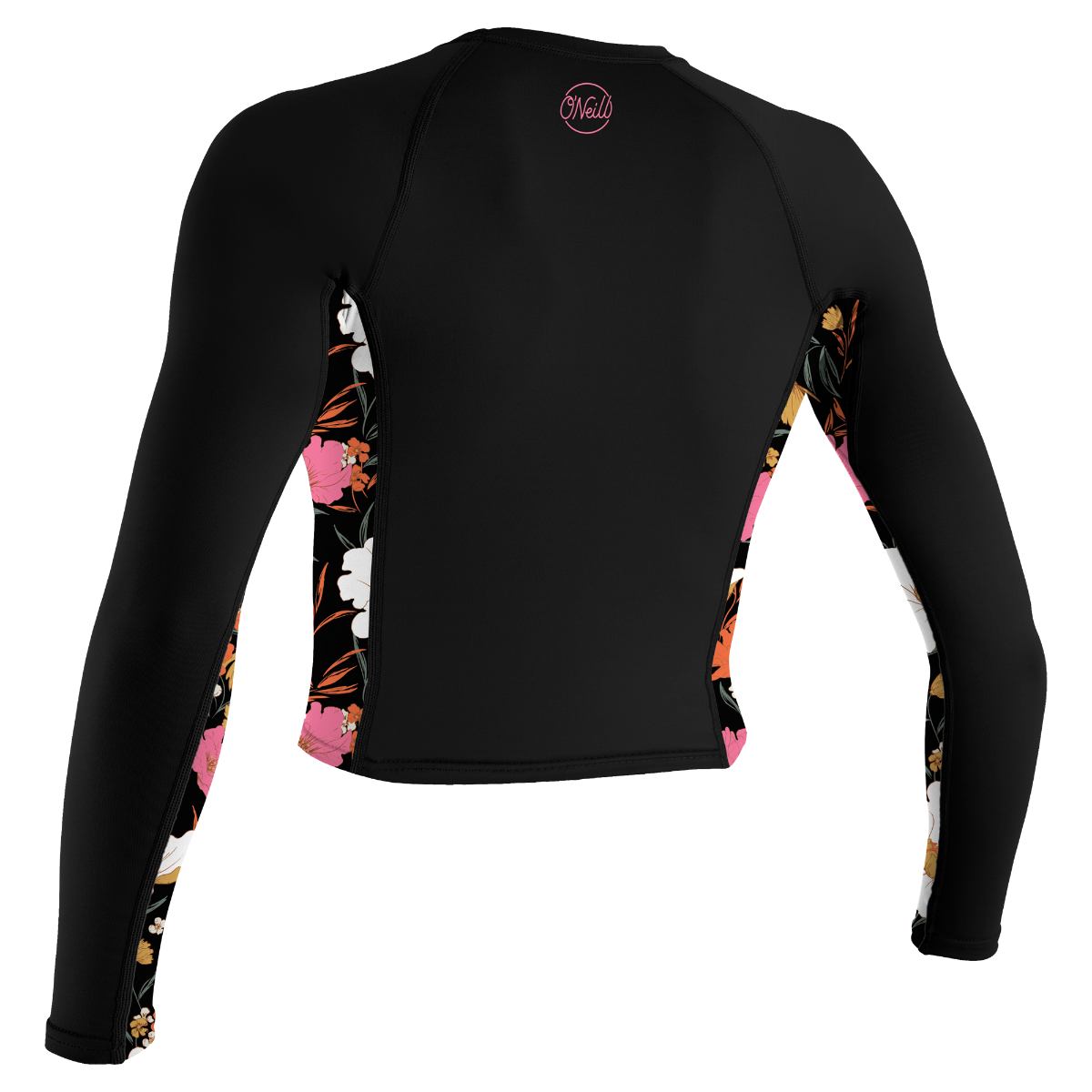 O'Neill Womens Long Sleeve Crop Top (Small) SAMPLE  - Black/Blumchen