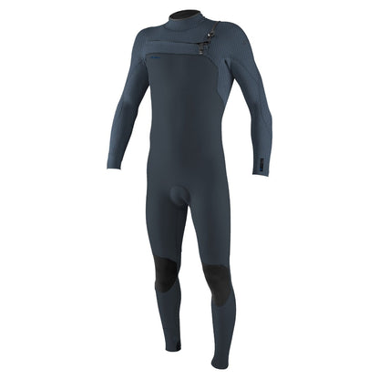 O'Neill Hyperfreak Wind 4/3+mm Mens Chest Zip Full Wetsuit in Dark Orion / Copen Blue