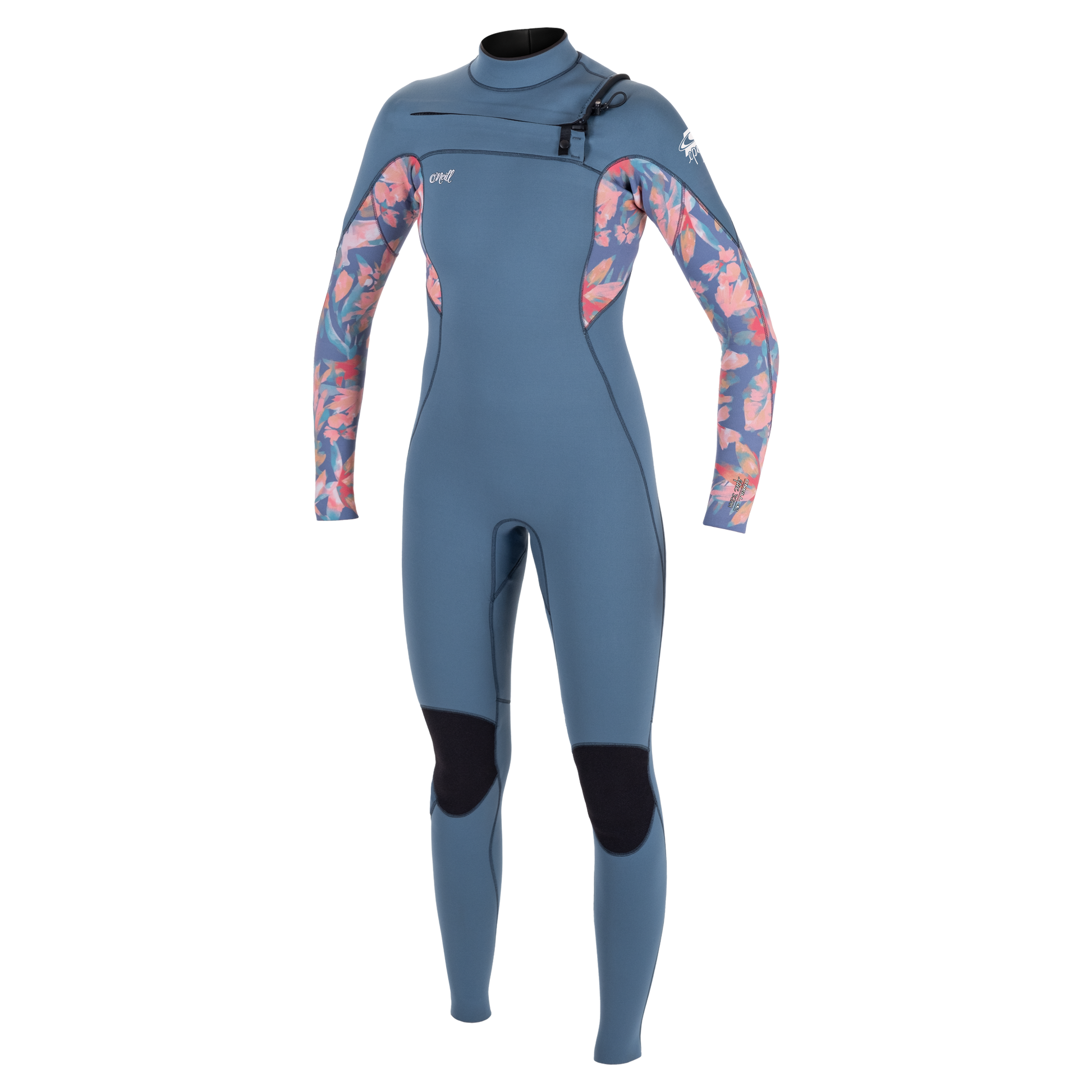 O'Neill Epic 3/2mm Women's Chest Zip Summer Wetsuit - Copenblu/Painted Tropics
