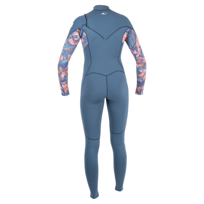 O'Neill Epic 3/2mm Women's Chest Zip Summer Wetsuit - Copenblu/Painted Tropics