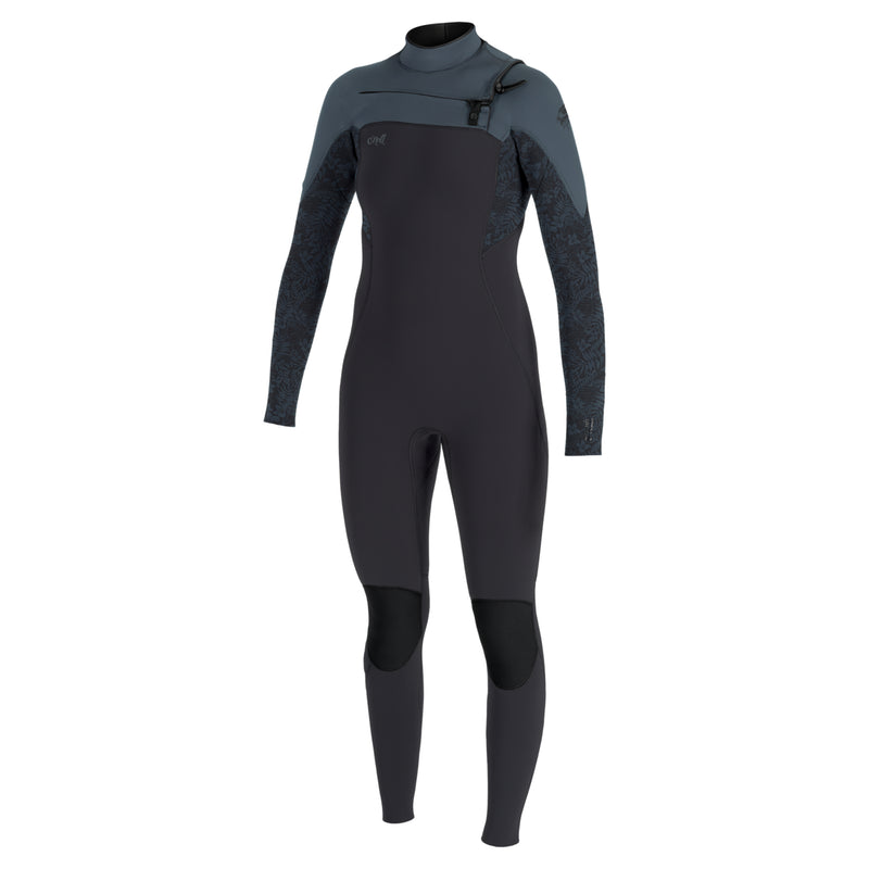 O'Neill Epic 3/2mm Women's Chest Zip Summer SAMPLE Wetsuit 2026 - Tempered Steel / Shaded Island Sky / Shade