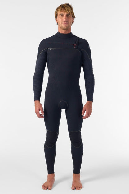 O'Neill Hyperfreak Fire 3/2+mm Chest Zip Wetsuit 2026 - Black
