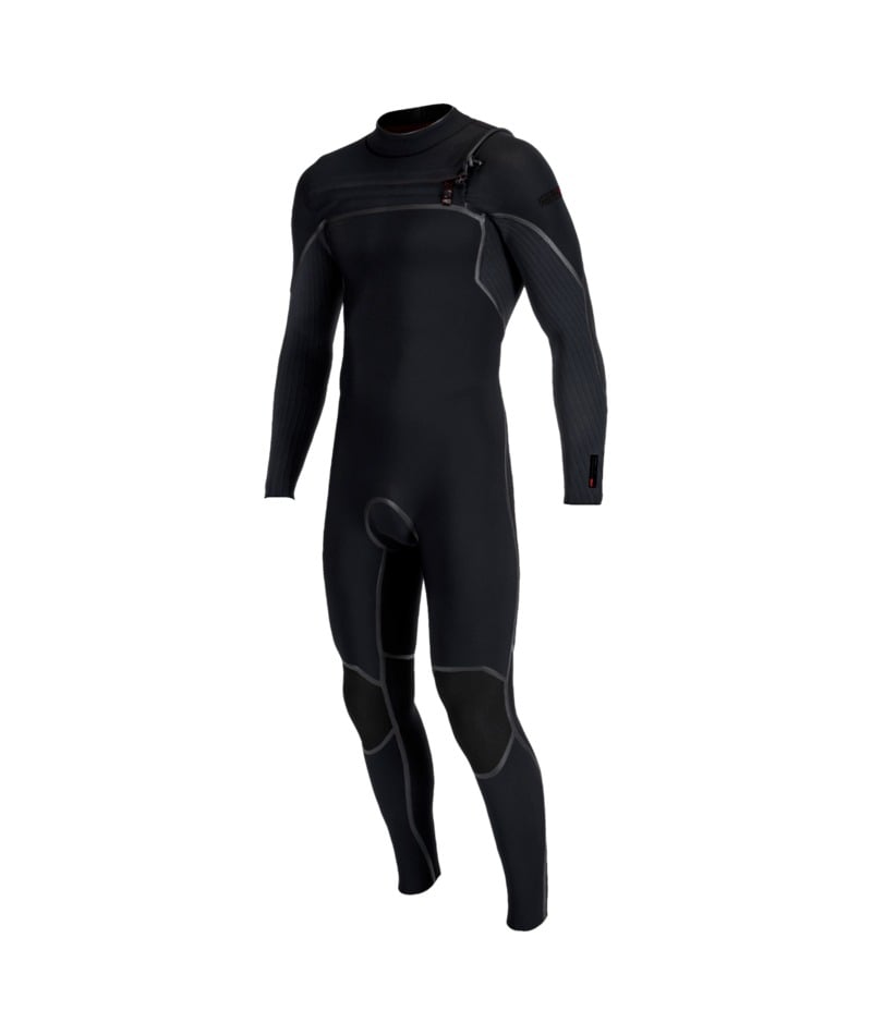 O'Neill Hyperfreak Fire 4/3mm+ Chest Zip Winter Wetsuit in Black