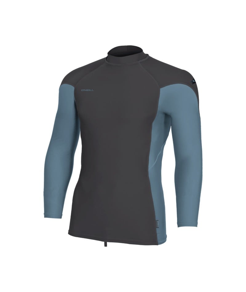 O'Neill Hyperfreak Skins L/S Rash Guard in Tempered Steel - SAMPLE - Medium