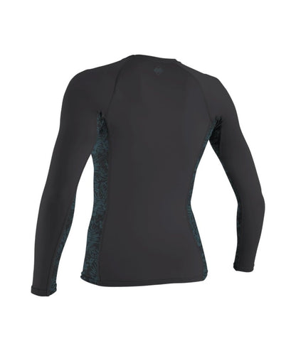 O'Neill Womens Hyperfreak Skins L/S Rash Guard - Tempered Steel - SAMPLE - Small